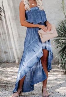 Breezing By Tie-Dye Maxi Dress - Blue