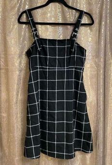 New Rock Style Zipper Plaid Dress Buckle Strap