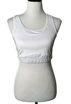 Spyder Womens White Sports Bra Cut Out Back Active Athletic Gym