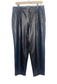 Dana Faux-Leather Pleated Waist Pants