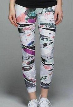 Lululemon Marble High Times 7/8 leggings White Size 4 - $58 - From sarah