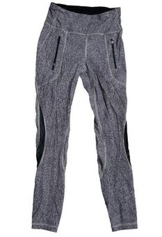 Lululemon Wunder Under Pant (Hi-Rise) - Dottie Tribe White Black