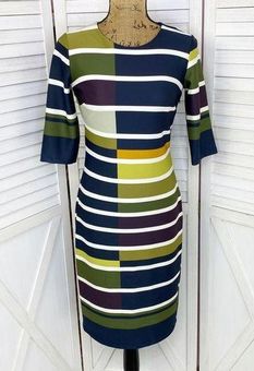 Multi-Color Stripe Shift Dress