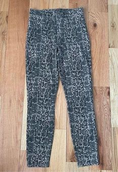 Spanx Taupe Snake Print Jeanish Ankle Leggings Skinny Pants