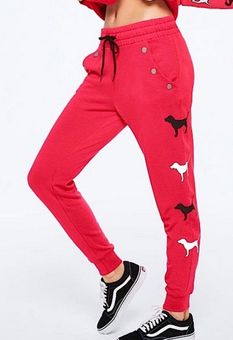 Victoria's Secret PINK Red Pepper Fleece Heritage Jogger