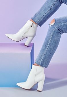 justfab white boots
