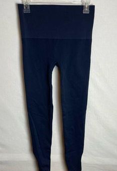 Spanx Seamless Side Zip Navy Leggings FL3315 Size XL - $36