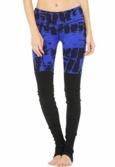 Alo Yoga  Ruched Leg Goddess Legging Electric Blue Tie-Dye - $34