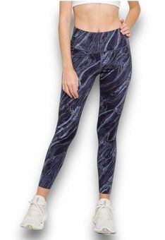 Gap Fit Leggings XL Blue Marble Power Full-Length Legging Super