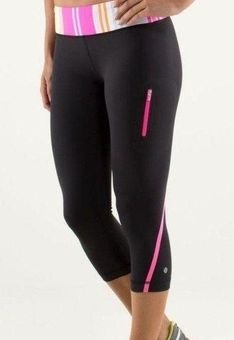 Lululemon Run Track Attack black cropped capri leggings women's size 6 -  $32 - From Iriana