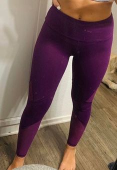 purple workout capris