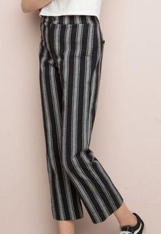 Brandy Melville Black White Striped High Waisted Waist Cropped Ankle Pants  OS - $23 - From MadiKay