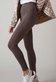 Athleta Delancey Moto Tight Brown Leggings Small - $39 - From