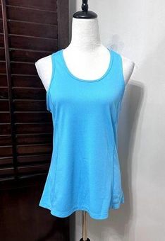 Zelos Womens Tank Top Shirt Blue Sleeveless Scoop Neck Racerback