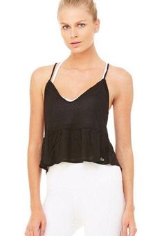 Alo Yoga Black Flutter Tank Size L 21 From Riley