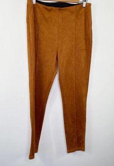 Simply Vera Vera Wang Burnt Orange Faux Suede Skinny Pants Women's Size  Large L - $23 - From Taylor