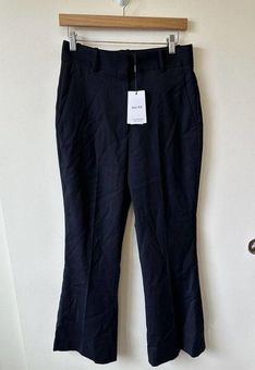 Reiss Black Haisley Tailored Flared Suit Trousers