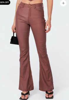 Edikted Brown Leather Pants Size XS 