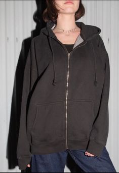 Brandy Melville Christy Hoodie Black Size L - $28 New With Tags