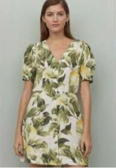 H and m lemon on sale dress