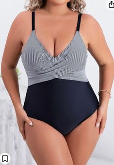 B2prity Women's One Piece Swimsuits Tummy Control Front Cross Bathing Suits  Slimming Swimsuit V Neck Swimwear Monokini
