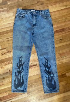 Adika Flame Jeans Black Size L - $19 