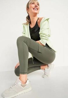 High-Waisted PowerPress 7/8-Length Leggings for Women