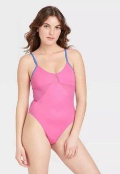 Colsie -Womens-Mesh-Pink-Bodysuit-Thong- Pink Size L - $15 New With Tags -  From jello