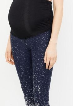 Beyond Yoga BEYOND THE BUMP Fold Over Belly Alloy Ombre Maternity