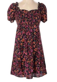 Wild Fable Floral Smocked Puff Sleeve Mini Dress Multi - $19 - From Domi