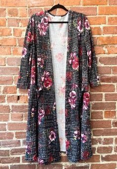 LuLaRoe Sarah Floral Duster Cardigan NEW Sz 2XL - $22 New With