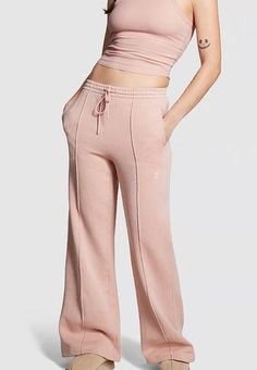 PINK - Victoria's Secret PINK new size m IVY FLEECE WIDE-LEG