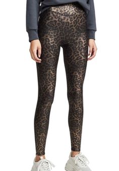 Spanx Leopard Print Faux Leather Leggings Brown - $60 - From Katie