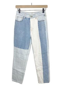 PacSun Size 25 Women's Patch On Blue Mom Jeans High Rise 100% Cotton