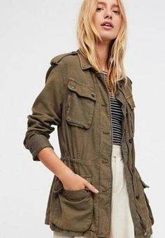 Free people army green hotsell jacket