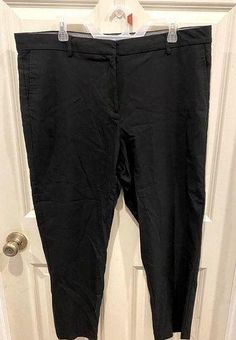 J.Jill Wearever Collection Refined Woven Trousers Black size 18