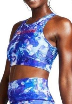 NWT PELOTON BLUE MOVES HIGH NECK SPORTS BRA SIZE SMALL