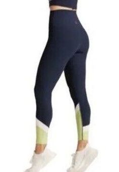 Beyond Yoga X Peloton Mix Panels Navy Lime Green Ankle Leggings Womens Small  Athletic athleisure Blue - $23 (84% Off Retail) - From Natolie