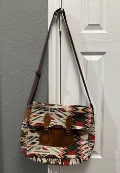 Earthbound Boho Aztec Messenger Bag Brown - $25 - From Anna