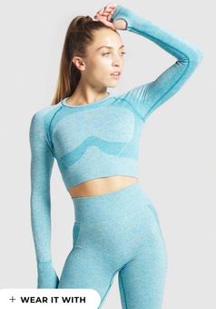 GYMSHARK FLEX SPORTS LONG SLEEVE CROP TOP