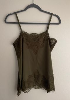 Storia lace trim dressy cami top Green Size M - $18 (40% Off