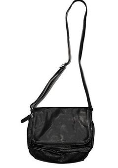 Margot Black Leather Adjustable Women's Crossbody Purse