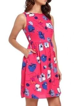 Adrianna Papell Barbiecore Pink Sleeveless Poppy Floral Dress