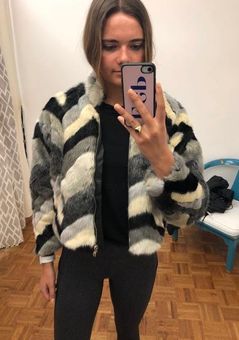 olivaceous fur jacket