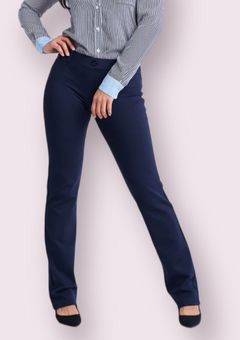 Beta brand navy straight leg classic dress pant yoga pants size m