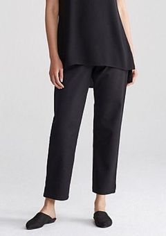 Eileen Fisher Organic Stretch Cotton Twill Slim Ankle Pants