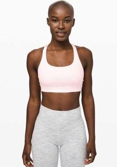 Lululemon Energy Bra Rose Pink Sports Bra Strappy Back Sportswear