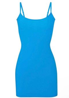 SKIMS, Fits Everybody Slip Dress, BLUE, Women