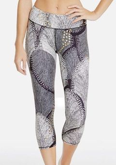 Fabletics Define PowerHold Mid-Rise Capri Leggings in Foiled