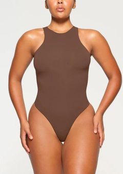SKIMS FITS EVERYBODY HIGH NECK BODYSUIT JASPER -Small NWT Brown - $50 (13%  Off Retail) New With Tags - From Discount